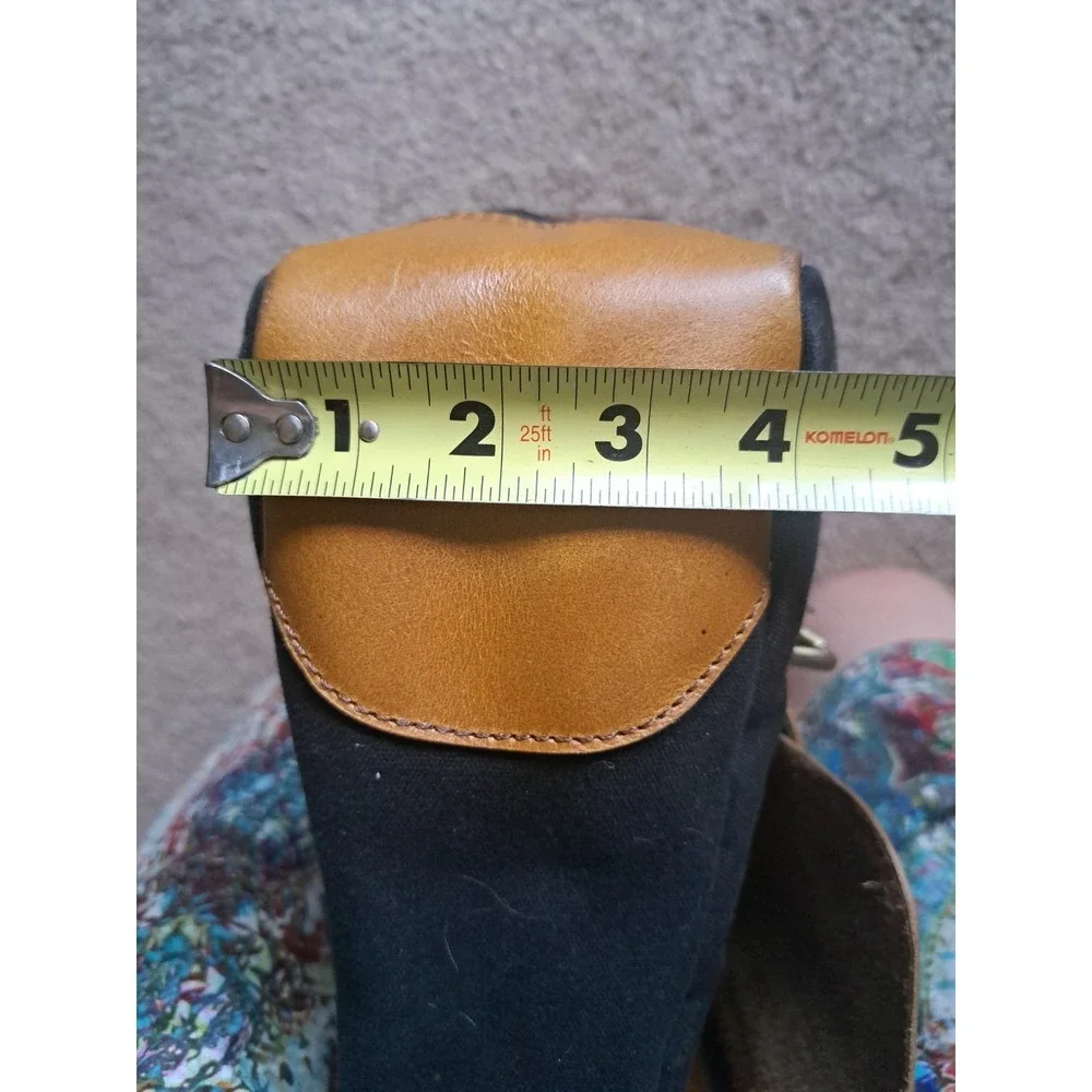Aaron Leather Goods‎ Prato Canvas Distressed Leather Messenger Laptop Bag 13